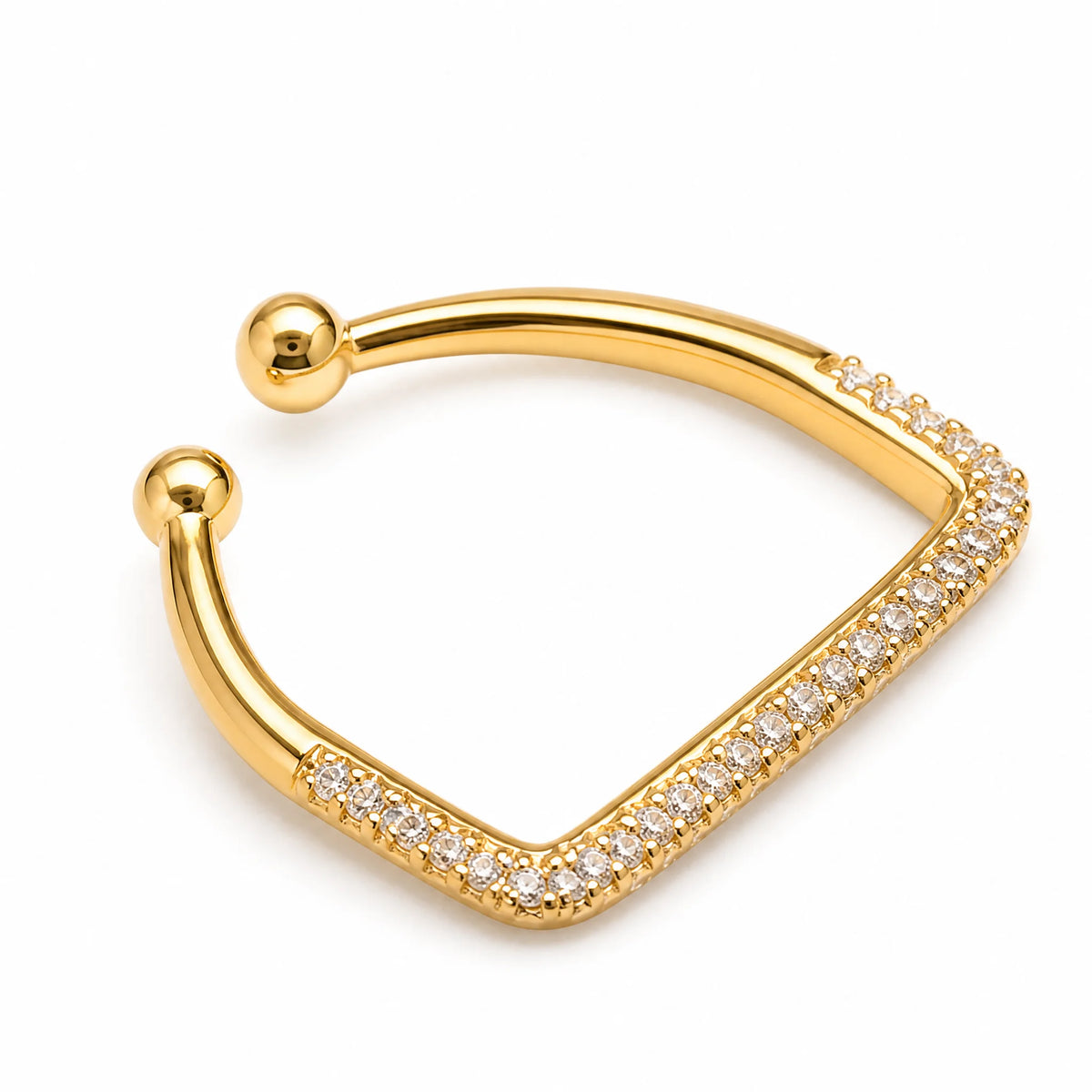 Anillo Cuadrado en Pavé