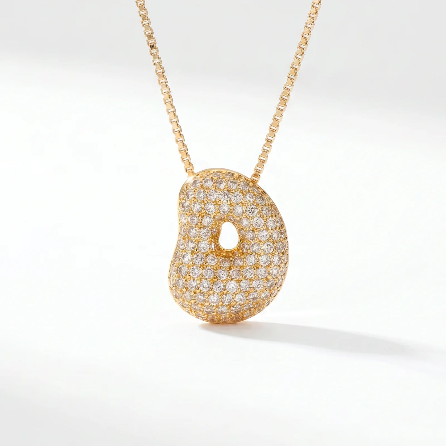 Collar Inicial Bubble — Oro
