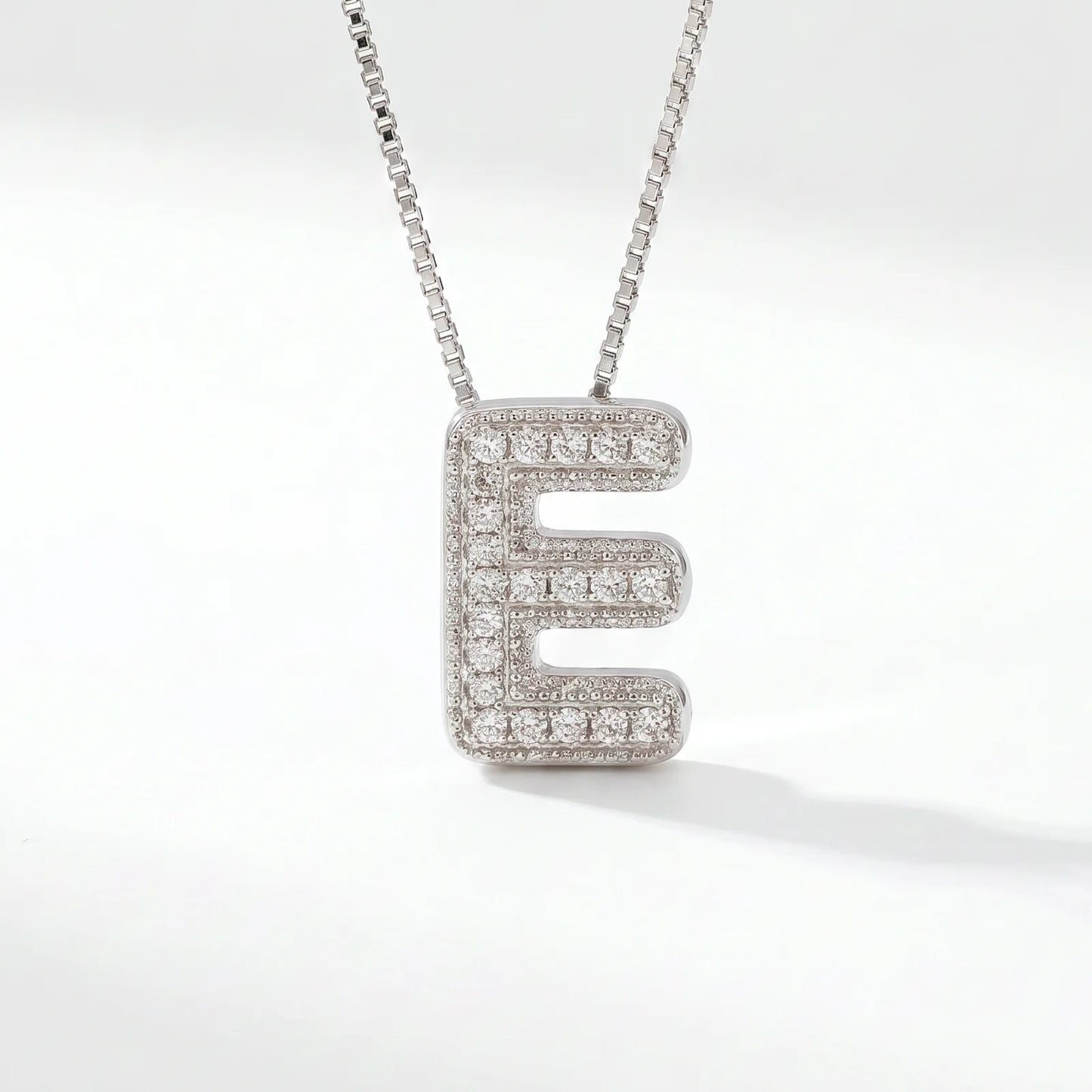 Collar Inicial Bubble — Plata