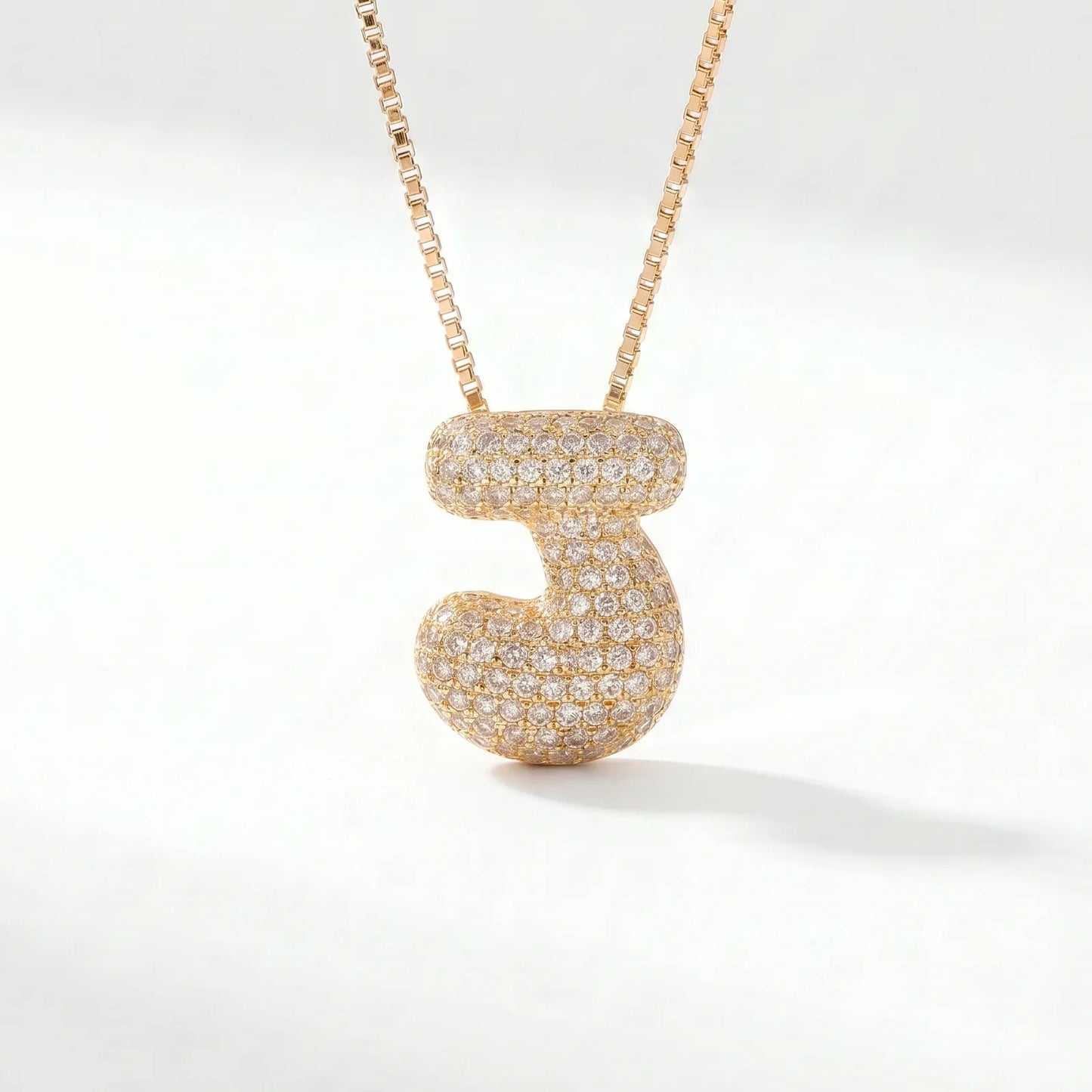 Collar Inicial Bubble — Oro