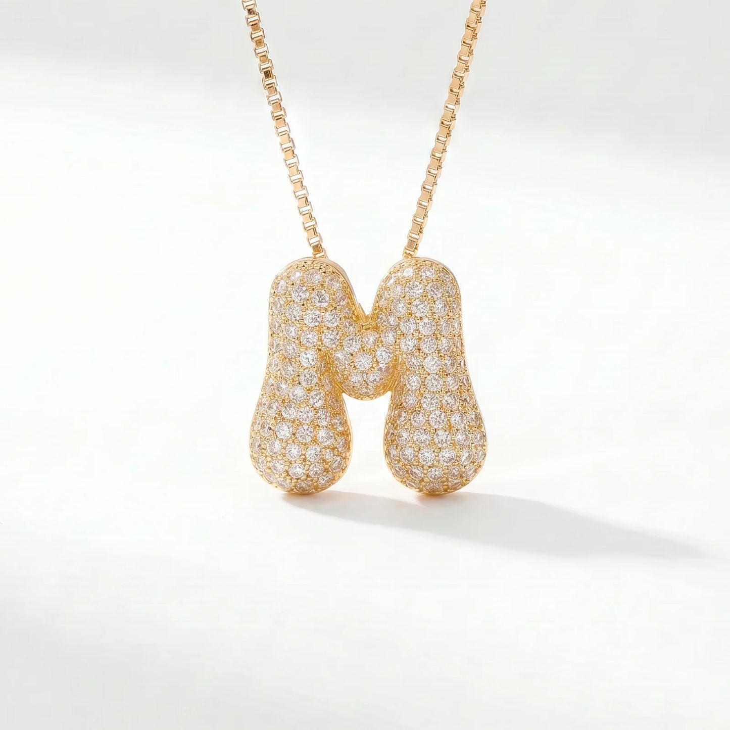 Collar Inicial Bubble — Oro