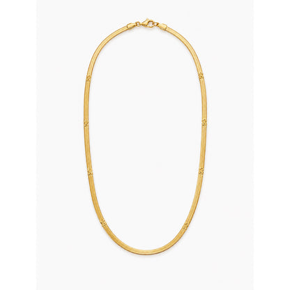 Collar dorado de cadena plana tipo serpiente