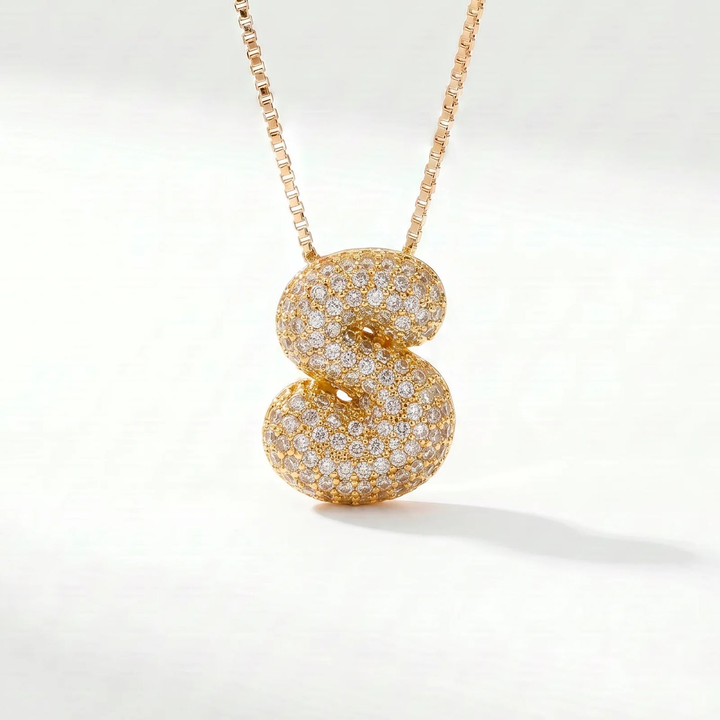 Collar Inicial Bubble — Oro